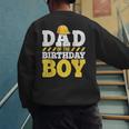 Dad Of The Birthday Boy Construction Birthday Party Hat Men Men's Sweatshirt Back Print