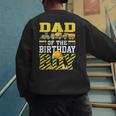 Dad Of The Birthday Boy Construction Truck Men's Sweatshirt Back Print