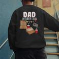 Dad Birthday Crew Pizza Theme Birthday Pizza Lover Party Men's Sweatshirt Back Print
