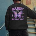 Dad Of The Birthday Girl Tie Dye Butterfly Birthday Family Men's Sweatshirt Back Print