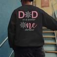 Dad Of The Birthday For Girl Winter Onederland 1st Birthday Men's Sweatshirt Back Print
