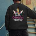 Dad Of The Birthday Princess Father Unicorn Birthday Men's Sweatshirt Back Print