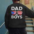 Dad Of Boys Fathers Day Retro Puerto Rico Flag Boricua Dad Men's Sweatshirt Back Print Dad Of Boys Fathers Day Retro Puerto Rico Flag Boricua Dad Men's Sweatshirt Back Print