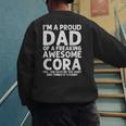 Dad Of CORA Father's Day Personalized Name Joke Men's Sweatshirt Back Print