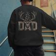 Dad Deer Hunting Camo Father Hunters Buck Camouflage Nature Men's Sweatshirt Back Print