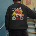 Dad Farm Animal Birthday Family Matching Party Men's Sweatshirt Back Print