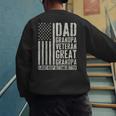Dad Grandpa Veteran Great Grandpa Men's Sweatshirt Back Print