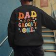 Dad Of The Groovy One 1st Birthday Pregnancy Announcement Men's Sweatshirt Back Print