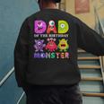 Dad Little Monster Kids 1st Birthday Party Family Monster Small Men's Sweatshirt Back Print