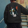 Dad Mom Cool Dog Sunglasses Boston Terrier Men's Sweatshirt Back Print Dad Mom Cool Dog Sunglasses Boston Terrier Men's Sweatshirt Back Print