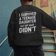 Dad Mom I Survived Teenage Daughter Survivor Men's Sweatshirt Back Print