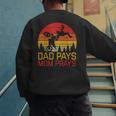 Dad Pays Mom Prays Dirt Bike Retro Motocross Boys Kids Men's Sweatshirt Back Print
