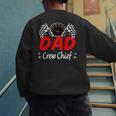 Dad Pit Crew Chief Racing Birthday Childs Party Fun Men's Sweatshirt Back Print
