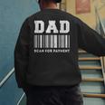 Dad Scan For Payment Barcode Father's Day Men's Sweatshirt Back Print