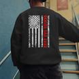 Dad Senior 2026 Proud Dad Of A Class Of 2026 Graduate Flag Men's Sweatshirt Back Print Dad Senior 2026 Proud Dad Of A Class Of 2026 Graduate Flag Men's Sweatshirt Back Print