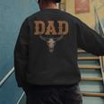 Dad Skull Fathers Day Shirt Western Rodeo Family Matching Men's Sweatshirt Back Print