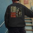 My Dad Is A Soldier Hero Proud Army Son US Military Men's Sweatshirt Back Print
