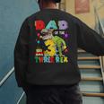 Dad Of The Three Rex 3Rd Birthday Boy Dinosaur T-Rex Men's Sweatshirt Back Print