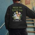 Dad Of The Wild One 1st Birthday Safari Family Matching Men's Sweatshirt Back Print