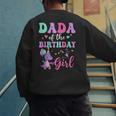 Dada Of The Birthday For Girl Dinosaur T-Rex Party Family Men's Sweatshirt Back Print