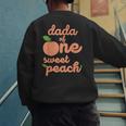 Dada Dad First Birthday One Sweet Peach Bday Family Matching Men's Sweatshirt Back Print