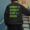 Dada Daddy Dad Bruh Father's Day Game Pixel Men's Sweatshirt Back Print