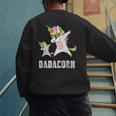 Dadacorn Shirt Unicorn Dad And Baby Best Father Men's Sweatshirt Back Print