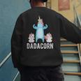 Dadacorn Unicorn Lover Tee For Papa Dad And Kid Men's Sweatshirt Back Print