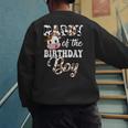 Daddy Of The Birthday Boy Cow Farm 1St Birthday Boy Men's Sweatshirt Back Print