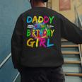 Daddy Of The Birthday Girl Retro 80's Party Men's Sweatshirt Back Print