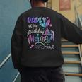 Daddy Of The Birthday Mermaid Matching Family Party Father's Men's Sweatshirt Back Print