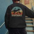 Daddy Dinosaur Daddysaurus 3 Three Kids Xmas Men's Sweatshirt Back Print