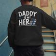 Daddy Is My Hero Kids Police Thin Blue Line Law Enforcement Small Men's Sweatshirt Back Print