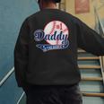 Daddy Of Rookie 1st Birthday Baseball Theme Matching Party Men's Sweatshirt Back Print