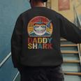 Daddy Shark Retro Shark Shirt Pajamas For Dad Dad Men's Sweatshirt Back Print