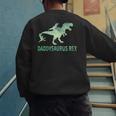 DaddysaurusRex Dinosaur Daddy Saurus Dad 2 Two Kids Dino Men's Sweatshirt Back Print