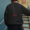 Disney Mickey Mouse Dad Family Small Men's Sweatshirt Back Print