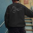 Dog Fist Bump Dog Lover Dog Owner Dog Dad Men's Sweatshirt Back Print
