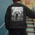 Dog Mom Dad Alien Selfie Weimaraner UFO For Men Women Men's Sweatshirt Back Print