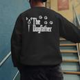 The Dogfather Boston Terrier Dog Dad Tshirt Idea Men's Sweatshirt Back Print