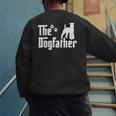 The Dogfather Tee Fathers Day Dad Dog Lover Schnauzer For Men Women Girls Kids Men's Sweatshirt Back Print
