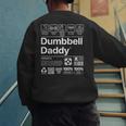 Dumbbell Daddy And Dad Gym Workout Father Men's Sweatshirt Back Print