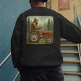 Farmer Men Tractor Rancher Farm Dad Distressed Men's Sweatshirt Back Print