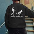 German Shepherd Dad Dinosaur GSD Owners Father's Day Men's Sweatshirt Back Print