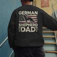 German Shepherd Dad Shirt American Flag German Shepherds Men's Sweatshirt Back Print