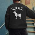 GOAT Number 14 Greatest Of All Time Dad Joke Men's Sweatshirt Back Print