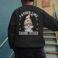 Grandpa Fathers Day Gnome For Men And Best Dad Pun Men's Sweatshirt Back Print