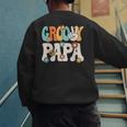 Groovy Papa Dad Retro Hippie 60s 70s Party Outfit Men Men's Sweatshirt Back Print