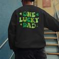 Groovy St Patrick's Day Apparel One Lucky Dad Shirt Small Modern Groovy St Patrick's Day Shirt Men's Sweatshirt Back Print