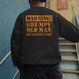 Grumpy Old Man Tee Shirt For Grandfathers Dads Father's Day Men's Sweatshirt Back Print